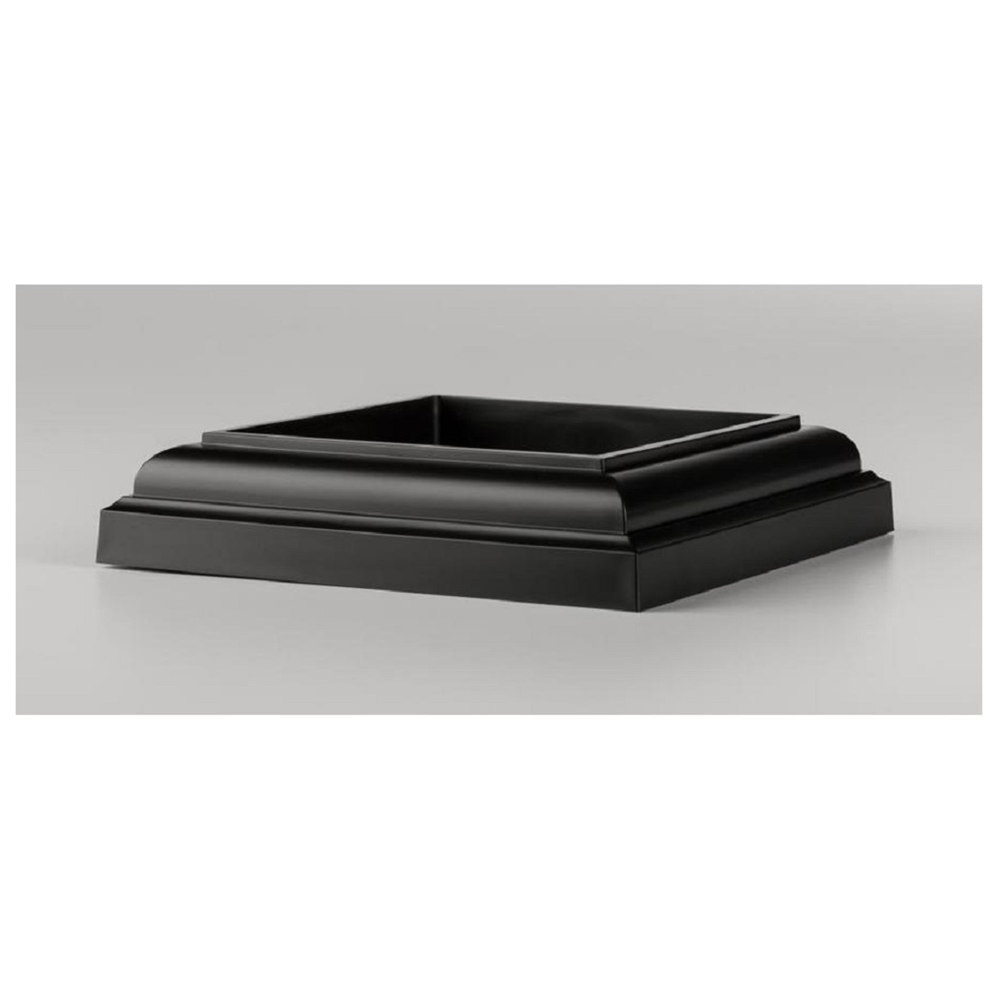 TimberTech 5.5” x 5.5” Post Skirt in Matte Black – Composite base cover for TimberTech railing systems, providing a polished and protective finish.