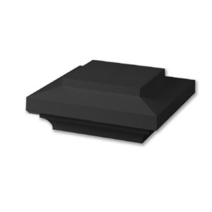 TimberTech 5.5” x 5.5” Post Cap in Matte Black – Composite post cap designed for TimberTech railing systems, protecting post tops from weather damage.