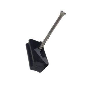 Close-up of Zuri Hidden Deck Fasteners for composite decking