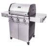 SABER 3 burner stainless steel grill - with side burner