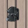 close up of the D&D Lokk Latch deluxe gate latch