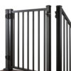 Trex Signature Adjustable Aluminum Gate with Square Balusters – Charcoal Black – 42” Height