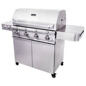 SABER Premium Series - 4 burner stainless steel grill with side burner