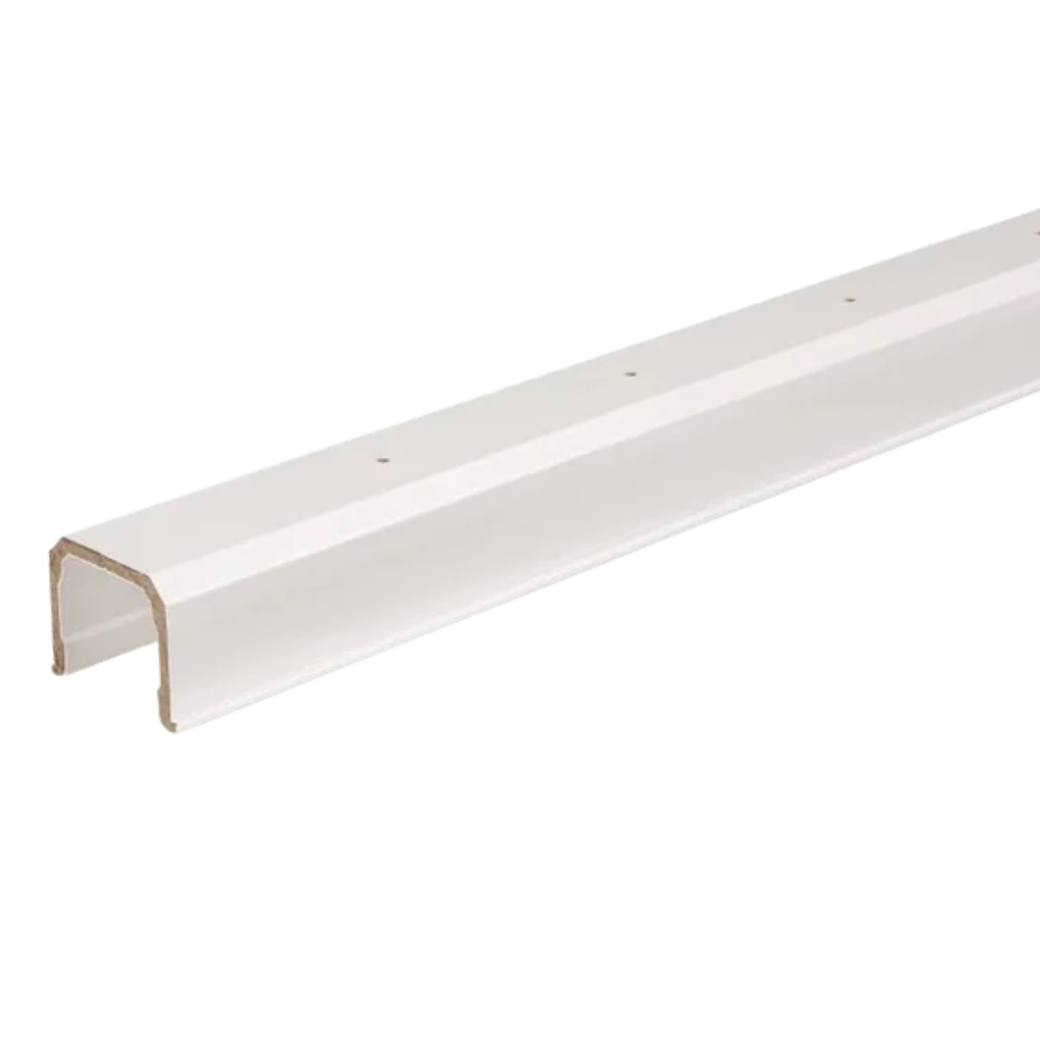 TimberTech Drink Rail Cover in Matte White – 8-foot composite top cover designed for use with a 1” thick solid edge deck board.