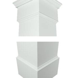 ROYAL Column wrap decorative traditional cap & base