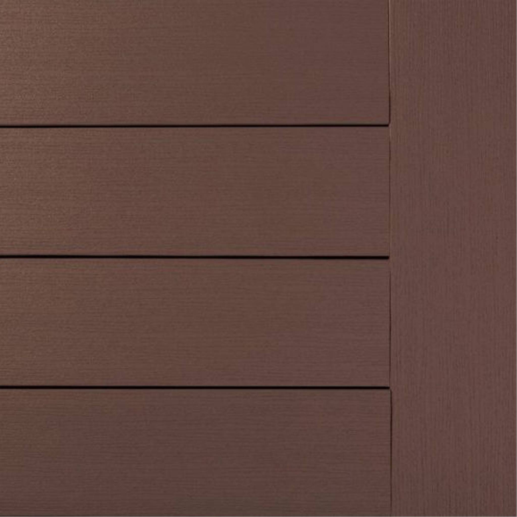 close up shot of TimberTech EdgePrime Collection - Dark Teak composite deck boards