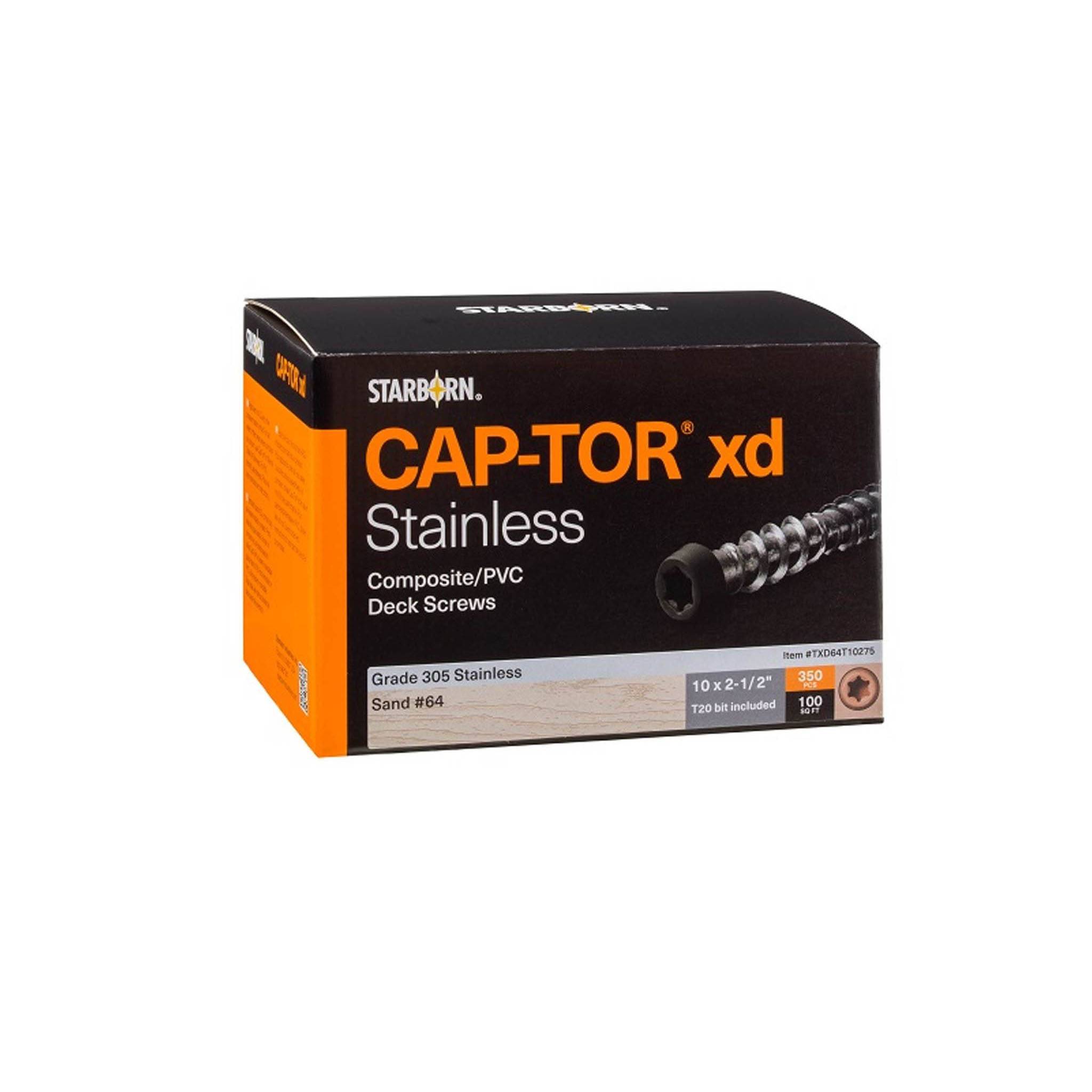 STARBORN CAP-TOR stainless steel deck screws
