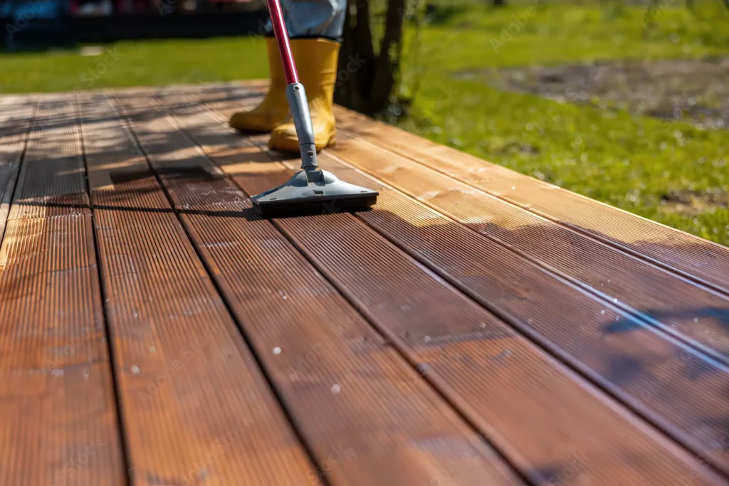 Cleaning a wood deck – Post-Installation Deck Maintenance Tips
