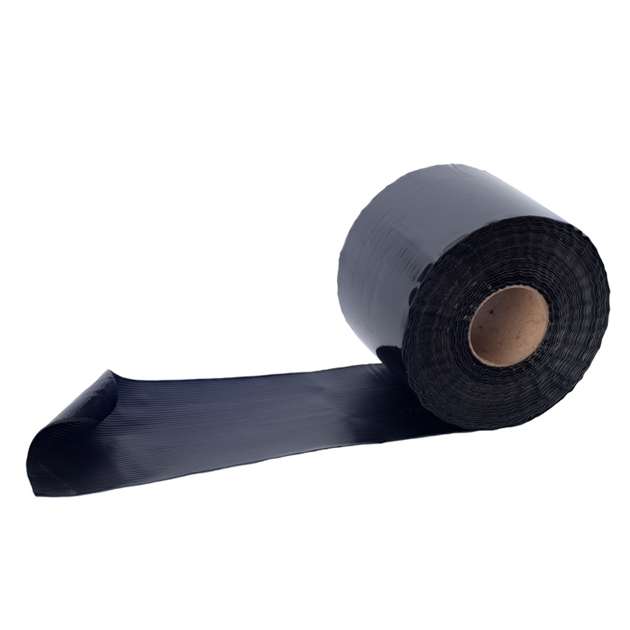 RESISTO Joist Guard – black self-adhesive joist tape roll, partially unrolled to show the waterproof protective surface.